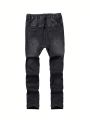 Boys' Distressed Washed Jeans With Holes