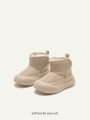 Cozy Cub Girls' Fashionable And Cute Light-colored Comfortable Casual Warm Snow Boots In Khaki