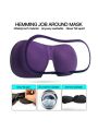 1pc 3d Sleep Mask With Soft Pads And Massage Function, Relaxing The Eyes And Nerve During Travel Or Nap