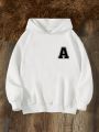 Teen Girls' Casual Cartoon Letter Printed Long Sleeve Sweatshirt, Suitable For Autumn And Winter