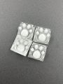 4pcs Cute White Scratch Resistant Transparent Abs Resin Cat Claw Design Keycaps For Mechanical Keyboards Accessories