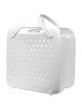 Plastic Foldable Laundry Basket,Lightweight,Flexible Folding Hamper,Breathability,Portable Grip,White Color
