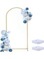 6.6FTx3.3FT Metal Arch Backdrop Stand - Wedding Backdrop Stand for Indoor and Outdoor Use - Balloon Arch Stand for Ceremony, Parties Decoration - Gold