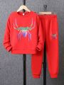 Tween Boy Reflective Spider Print Pullover & Sweatpants