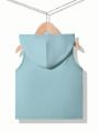 SHEIN Boys Fit Casual Hooded Soft And Comfortable Vest