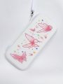 1pc Simple & Personalized Butterfly Design Switch Carrying Case, Portable Protective Cover For Joy-con Controllers & Game Cards Storage