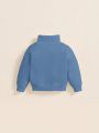 SHEIN Baby Boys' Classic Casual Basic Long Sleeve Turtleneck Solid Color Sweater