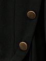 SHEIN Privé Button-Down Jacket With Lotus Leaf Trimmed Cuffs & Hem