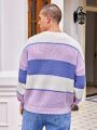 Men's Striped Drop Shoulder Sweater