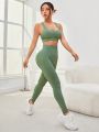 Women'S Seamless Hollow Out Back Gym Set