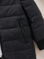 Young Boy Zip Up Hooded Puffer Coat Without Sweater