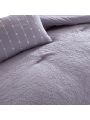 Kaci 7-Piece Solid Color Ruffled Comforter Set, Twin X-Long, Lavender
