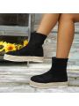 Women's Fashionable Braided Rope Slip-on Shoes, Fishing Booties, Slip-resistant Short Boots, High-top Casual Shoes With Wrapped Edge