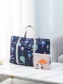 1pc Cartoon Graphic Travel Storage Bag, Portable Large Cute Clothing Packing Bag For Travel