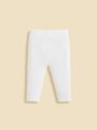 SHEIN Newborn Baby Girls' Heart Patterned Knitted Soft Long Pants, Solid Color 2pcs Set