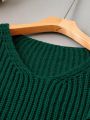 Plus Size Women's Colorblock V-Neck Sweater