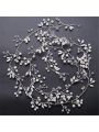1 pcs Bridal Rose Gold and Gold Silver Extra Long Pearl and Crystal Beads Bridal Hair Vine Wedding Head Piece Headband Hair Jewelry Hair Accessories (Silver 50CM)