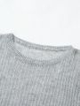 Manfinity Hypemode Men's Solid Color Round Neck Drop Shoulder Sweater