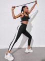 Big Girls' Tight Color-block Yoga Leggings Sports Base Layer Tights