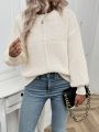 SHEIN LUNE Round Neck Loose Fit Casual Sweater