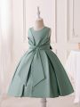 Young Girls' Sleeveless Bowknot & Pleated Formal Dress