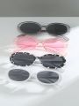 4pcs/set Multicolor Women's Fashion Eyeglasses Trendy For Daily Use