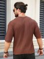 Men's Solid Color Short Sleeve Knit Top
