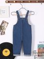 Baby Dual Pocket Button Detail Denim Overall
