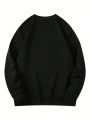 Plus Size Fleece Lined Sweatshirt With Pattern Print Design
