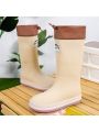 Couples' Rain Shoes Women's Fashionable Waterproof Anti-slip Rain Boots Thick Bottom Rubber Shoes For Outdoor Activities
