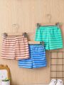 Infant Boys' Striped Shorts With Bow Detail