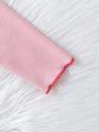 SHEIN 2pcs/Set Baby Girls' Comfortable Casual Home Wear 3d Cherry Decor Top