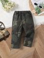 Baby Girl Street Style Cool Camouflage Pattern Cargo Jeans