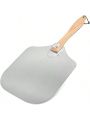 Aluminum Metal Pizza Peel with Foldable Wooden Handle,12x14 Inch Aluminum Pizza Peel,Pizza Paddle Foldable Pizza Peel Pizza Spatula Paddle Pizza Spatula for Oven,Baking Homemade Pizza Bread