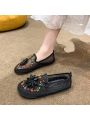 Women's Fisherman Shoes, Breathable Lightweight Hollow Out Loafers, Net Yarn Slip-on Flat Shoes
