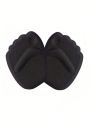 2pcs Black Breathable Sponge Forefoot Pad With Pain Relief And Anti-slip Design