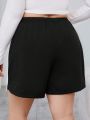 SHEIN Essnce Plus Size Color Block Shorts