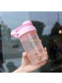 1pc Simple & Fashionable Protein Powder Shaker Cup For Fitness, Cute Student Water Bottle For Outdoor Sports, Portable Drinkware For Men And Women, Ideal For Household And Travel