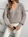 SHEIN Frenchy Women's Draped Batwing Sleeve Sweater