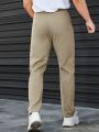 Manfinity Homme Men's Solid Color Suit Pants