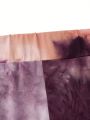 SHEIN LUNE Plus Size Tie Dye Hooded Long Sleeve Casual Two-piece Set