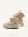 Cozy Cub Girls' Fashionable And Cute Light-colored Comfortable Casual Warm Snow Boots In Khaki