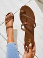 SHEIN VCAY Flat Sandals