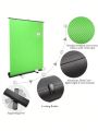 62x81inch / 5x7ft Collapsible Pull Up Green Screen Chromakey Panel Wrinkle Resistant Auto-Locking Background Live Game Zoom