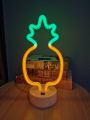 Led Pineapple Neon Light Desktop Night Light For Festive Parties And Bedroom Decor
