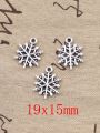 20Pcs Charms Snowflake Snow Antique Silver Color Pendants Making DIY Handmade  Finding Jewelry
