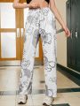 Street Sport Bear Printed Jogging Pants With Pockets
