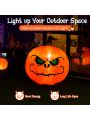 Costway 4 FT Halloween Inflatable Pumpkin Large Blow up with Build-in LED Light