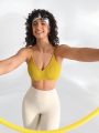 SHEIN Leisure Women'S Solid Color Yoga Racerback Tank Top