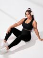 Yoga Basic Plus Size Seamless Bodycon Sportswear Set